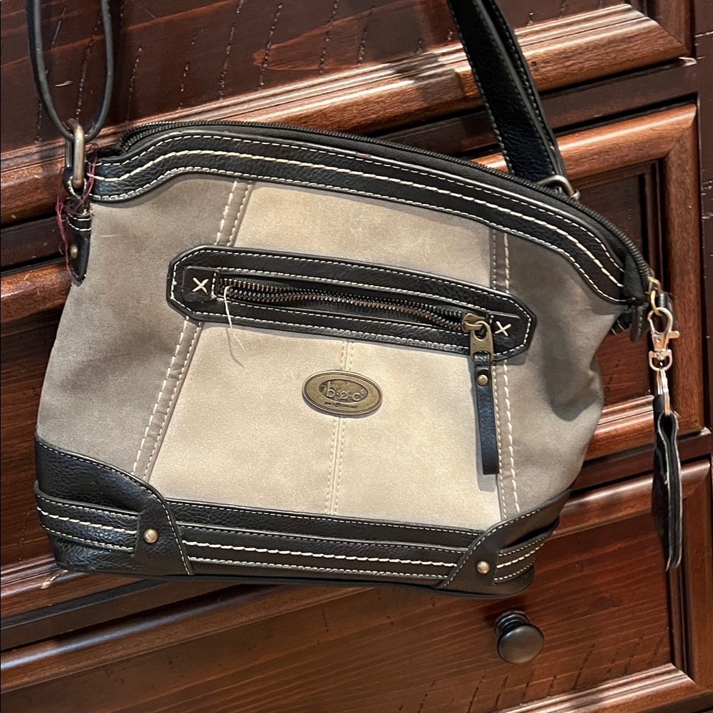 BOC Crossbody Bag in Tan and Black